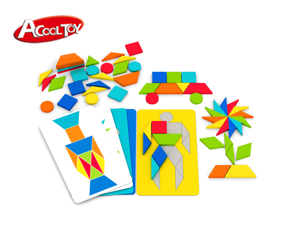 Geometrisches Holzpuzzle
